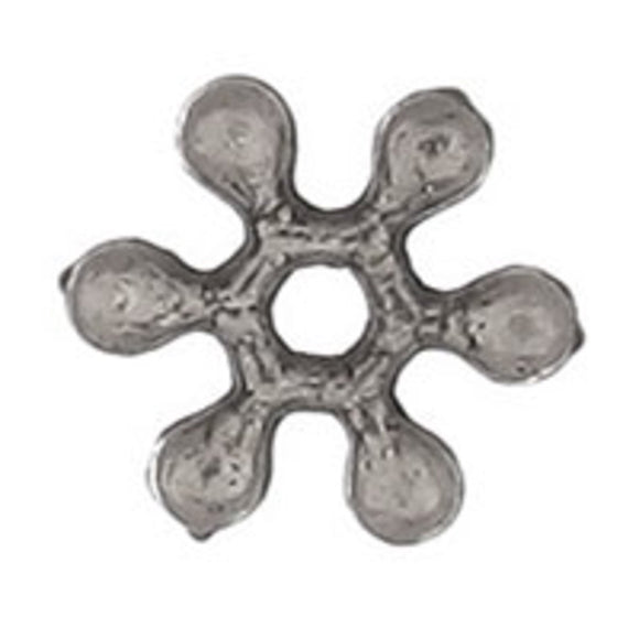 Metal 8mm rnd star iron bead nickel 100p