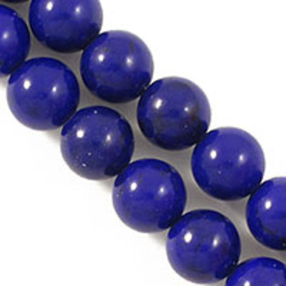 Semi prec 10mm rnd howlite indigo 40pcs.