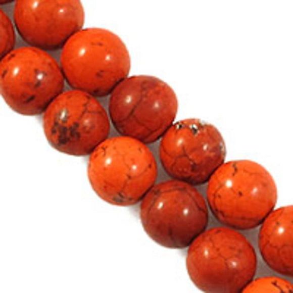 Semi prec 8mm rnd dyd how tomato red 48.