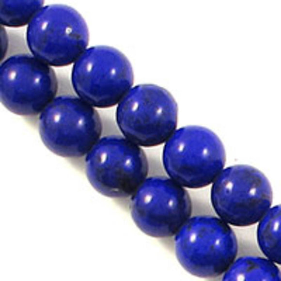 Semi prec 6mm rnd dyd how indigo 60pc.