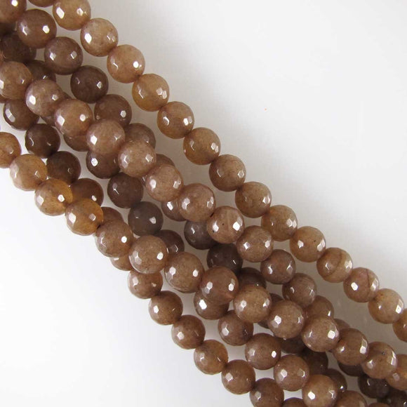 Semi prec 8mm rnd fact jade taupe 46pcs