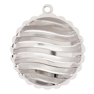 Metal 23mm round swirl cage sil 10pc