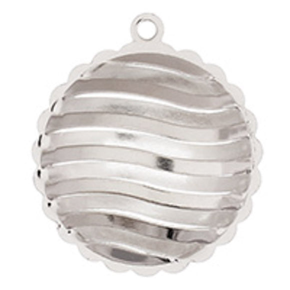 Metal 23mm round swirl cage sil 10pc