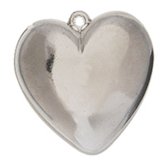 Plas 50mm heart ANT NICKEL 2p