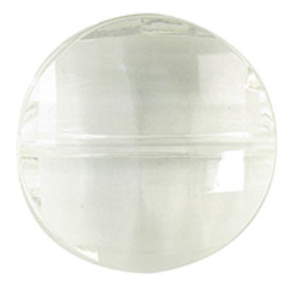 Plas 20mm coin faceted clear 30pcs