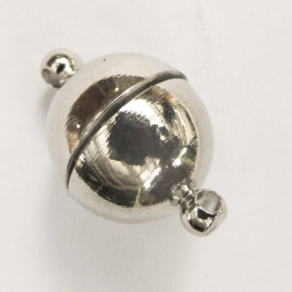 Metal 12mm rnd magnetic clasp NF nkl 10p