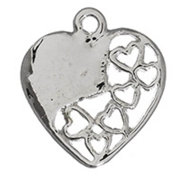 Metal 20mm heart 6cutouts NF sil 4p