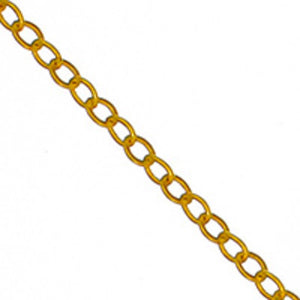 Metal chain 2x1.6mm flat oval gold 2mtr