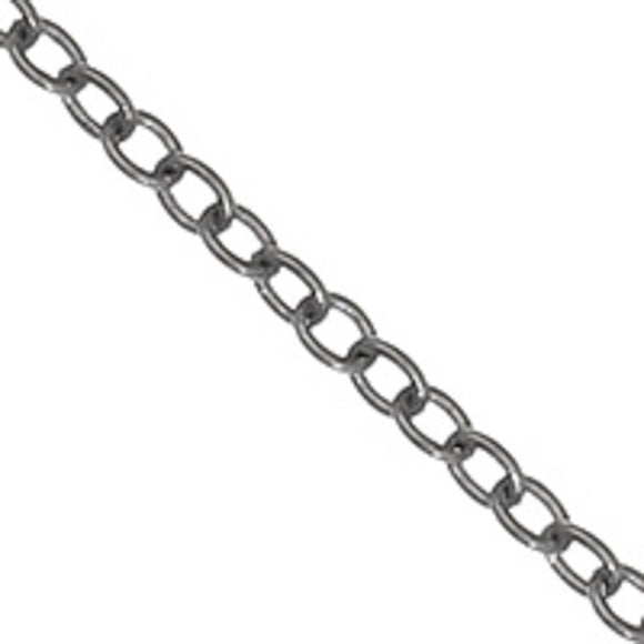 Metal chain 2.3x1.9mm oval nickel 2mt