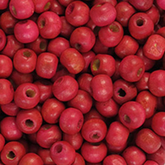 Wood 6mm rnd magenta 20g+/270p