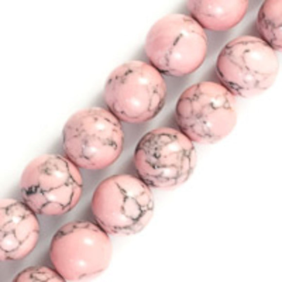 Semi prec 6mm rnd hlite rose/gry 60pcs