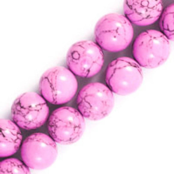 Semi prec 14mm rnd hlit lilac/grey 29pc