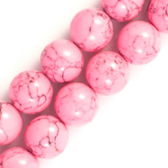 Semi prec 12mm rnd hlite candy/gry 34pcs