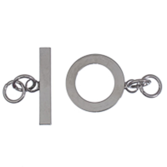 Metal 20mm FOB rnd flat NF nkl 4pcs