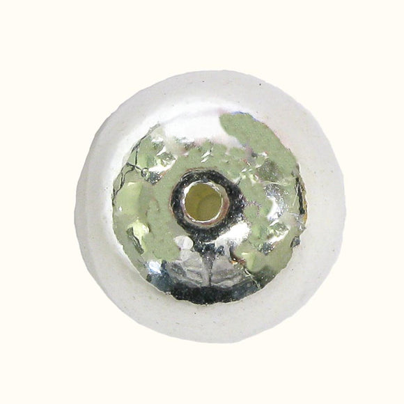 Metal 12mm rnd 2mm hole silver 4pcs