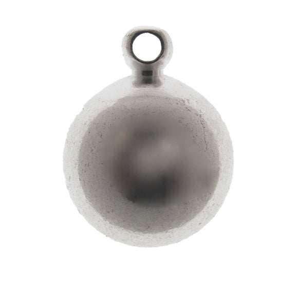 Metal 14mm rnd drop silver 2pcs