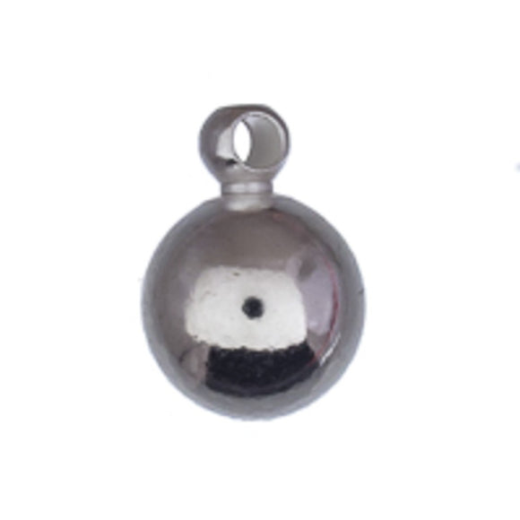 Metal 10mm rnd drop silver 10pcs