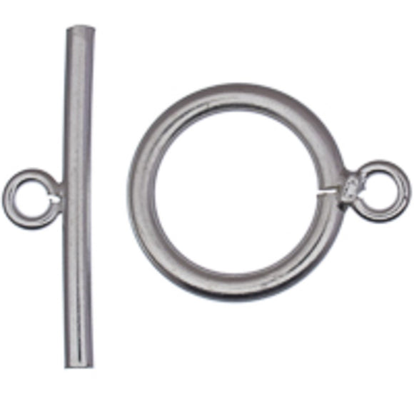 Metal 17mm FOB rnd matt sil 2sets