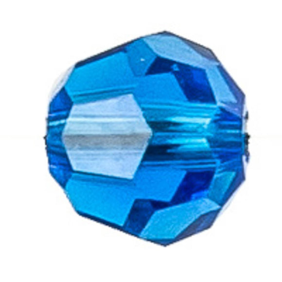 Austrian Crystals 4mm 5000 capri blue 10pcs