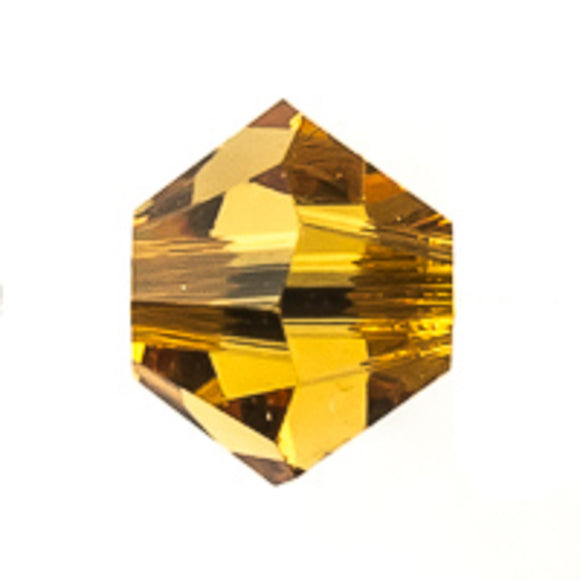 Austrian Crystals 4mm 5328 topaz 30pcs