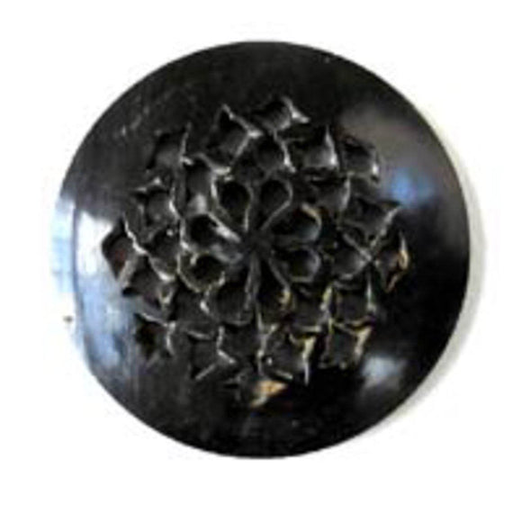 Horn 50x5 disc flower black 2pc