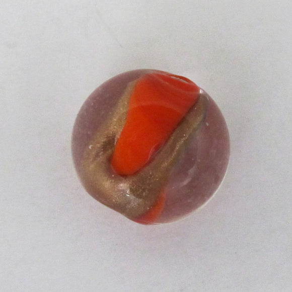 Cz 12mm h/made orange/rose gold 2pcs