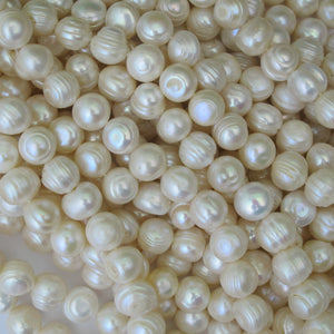 Semi prec 13mm rnd pearl natural 30pcs
