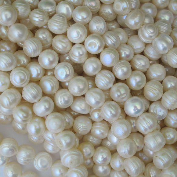 Semi prec 13mm rnd pearl natural 30pcs