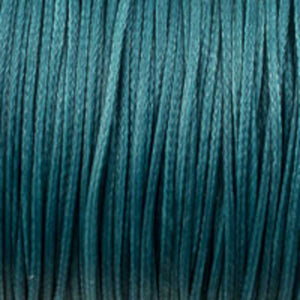 Waxed 1mm cord teal 40mtrs