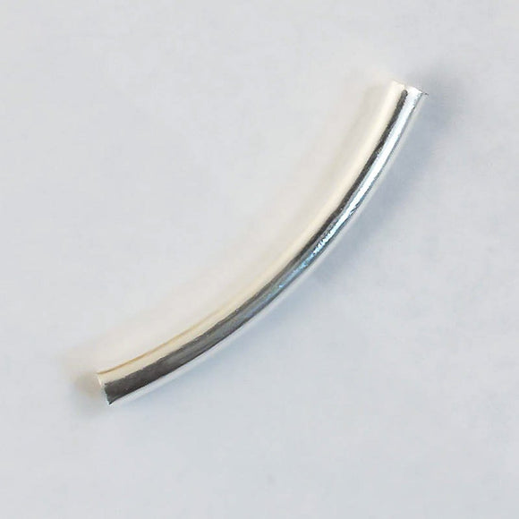Metal 3x30mm curved tube silver 200pcs