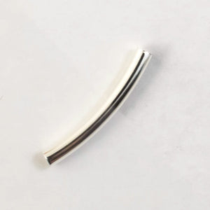 Metal 3x25mm curved tube silver 200pcs