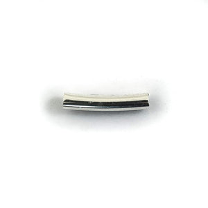 Metal 3x15mm curved tube silver 200pcs
