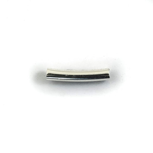Metal 3x15mm curved tube silver 200pcs
