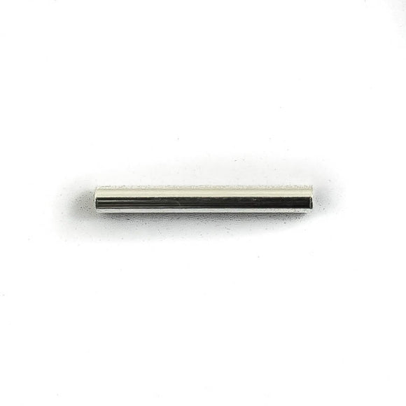 Metal 2.5x20mm straight tube silver 30p