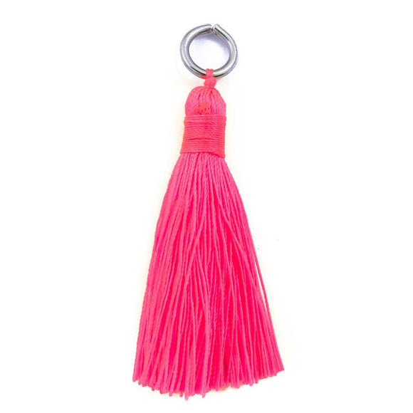 Thread 60mm Tassel neon Pink 4pcs