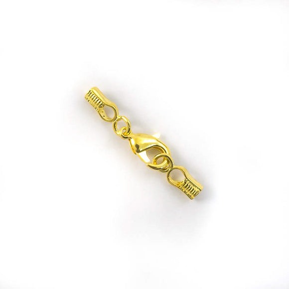 Metal 1.5mm snake chain ends gld 50pcs