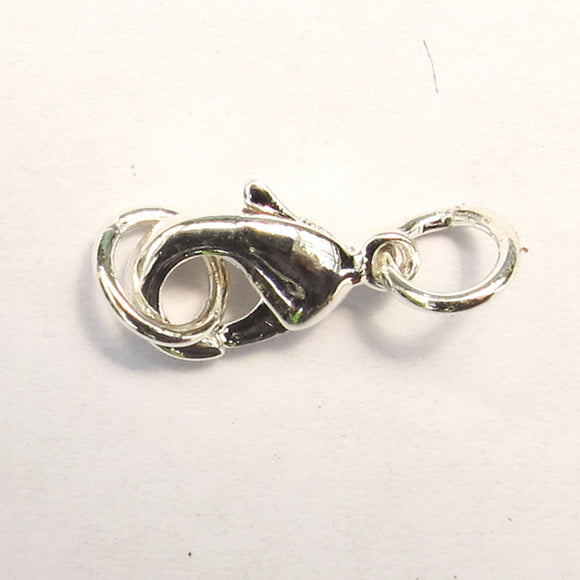Metal 10mm parrot clasp +2jring NF sil 30p