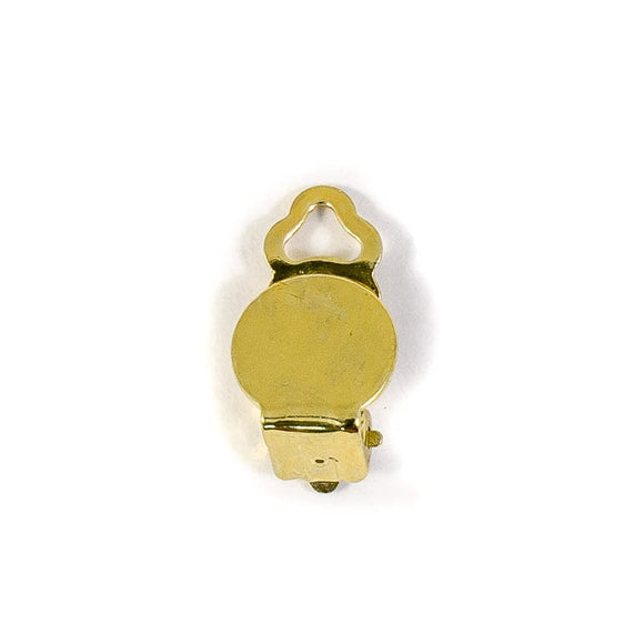 Metal 10mm pad clip on gold 10pcs