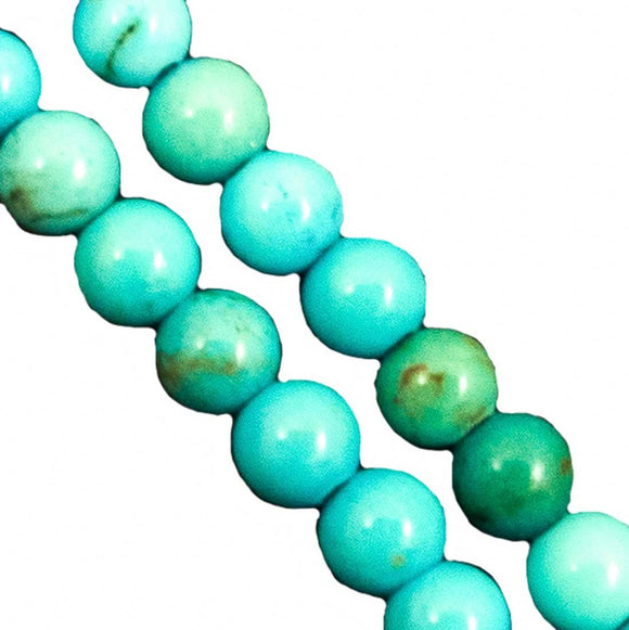 semi prec 3mm rnd howlite dyed turq 120+