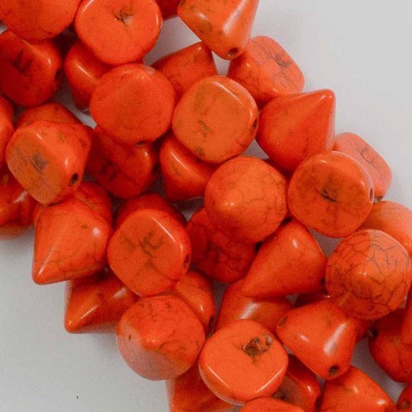 Semi prec 15x15mm cone 2/hole orange 30p NFD