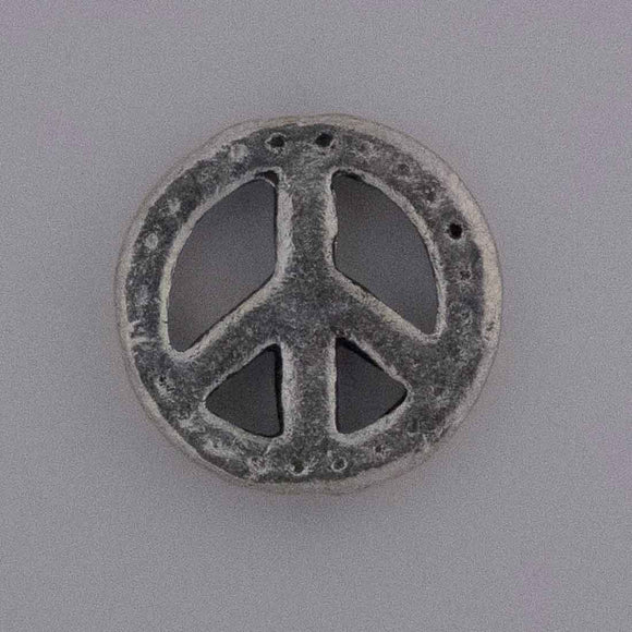 Metal 15mm peace dots Ant nkl 10pcs