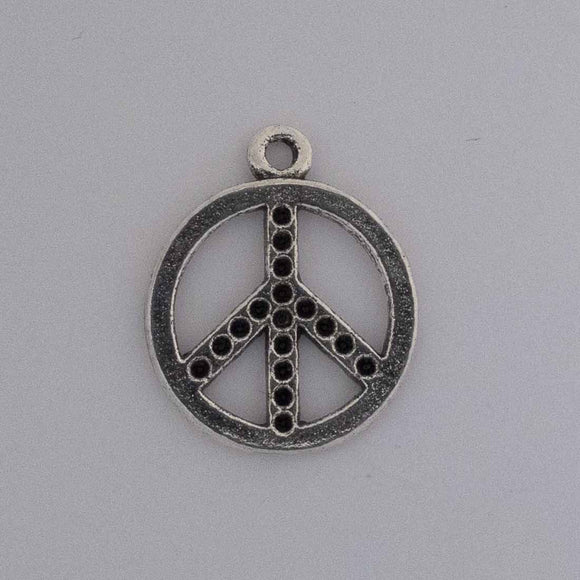 Metal 20mm peace dots Ant nkl 10pcs