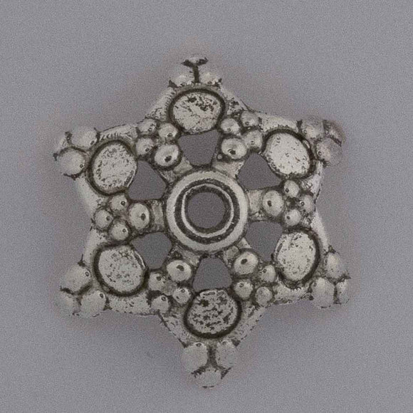 Metal 18mm dot bead cap Ant nkl 20pcs