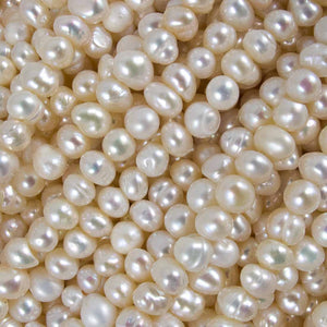 Semi prec 4mm rnd natural pearl 80+p