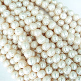 Semi prec 11mm rnd natural pearl 35pcs