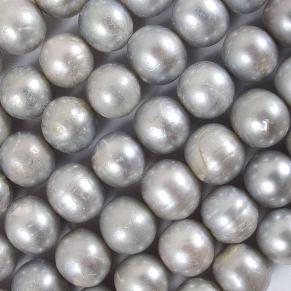 Semi prec 9mm natural pearl silver 46+p