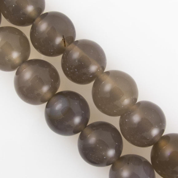 Semi prec 10mm rnd NATURAL Jade grey 20p.