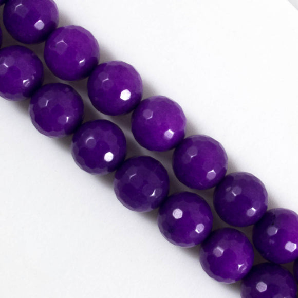 Semi prec 10mm rnd facte orchid 20pcs