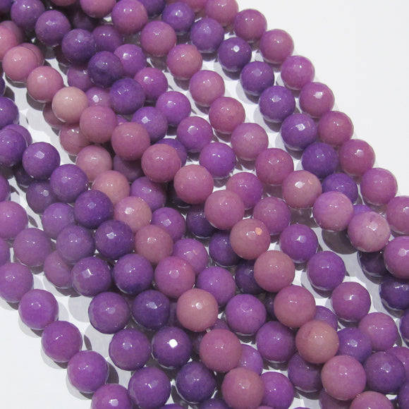 Semi prec 10mm rnd fact lgt orchid 20pcs