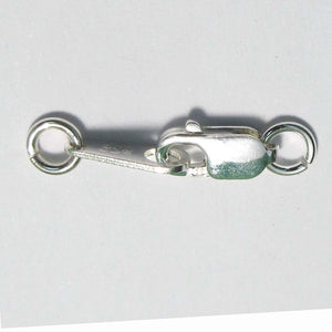 Sterling sil 8.5mm loster clasp/tag 1set
